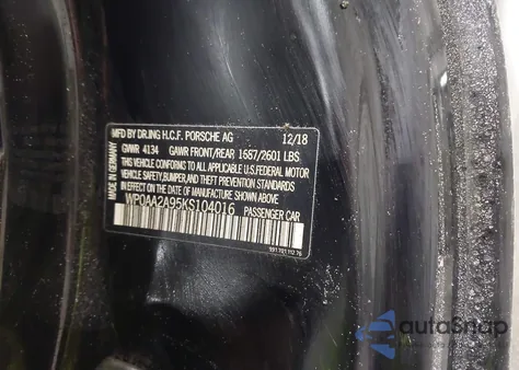 2019 Porsche 911 Carrera T из США, поврежденный, VIN WP0AA2A95KS104016